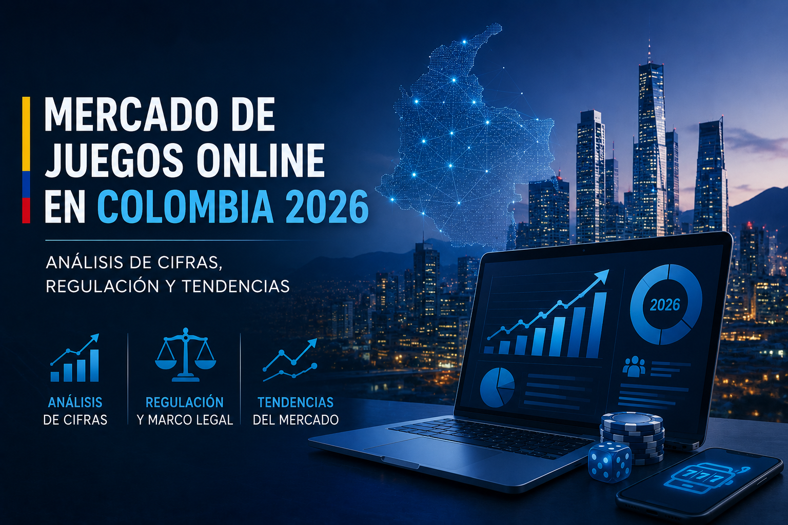 Gráfico de crecimiento del mercado de juegos online en Colombia 2020-2026