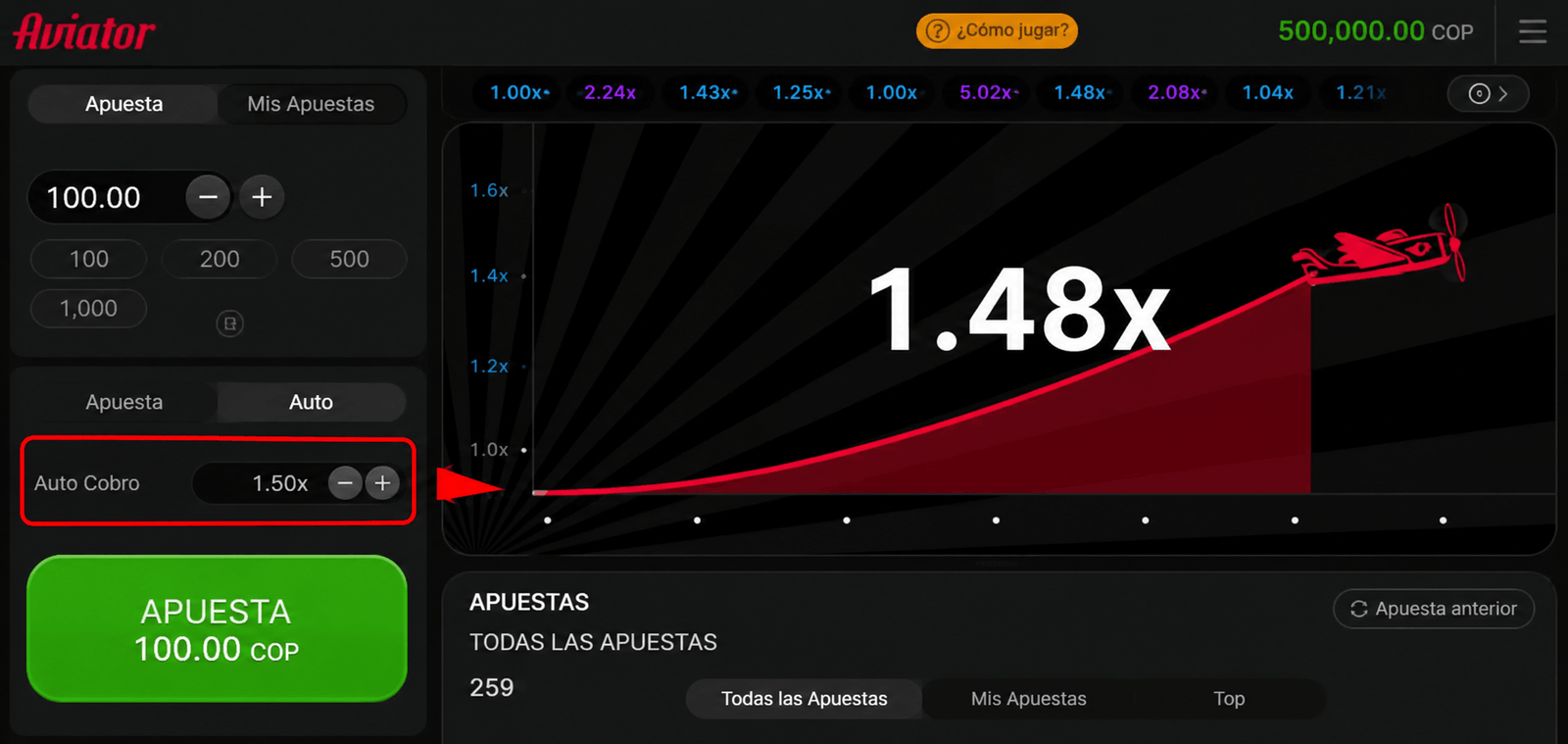 Configuración de auto cashout en Aviator - herramienta para evitar decisiones impulsivas durante las partidas