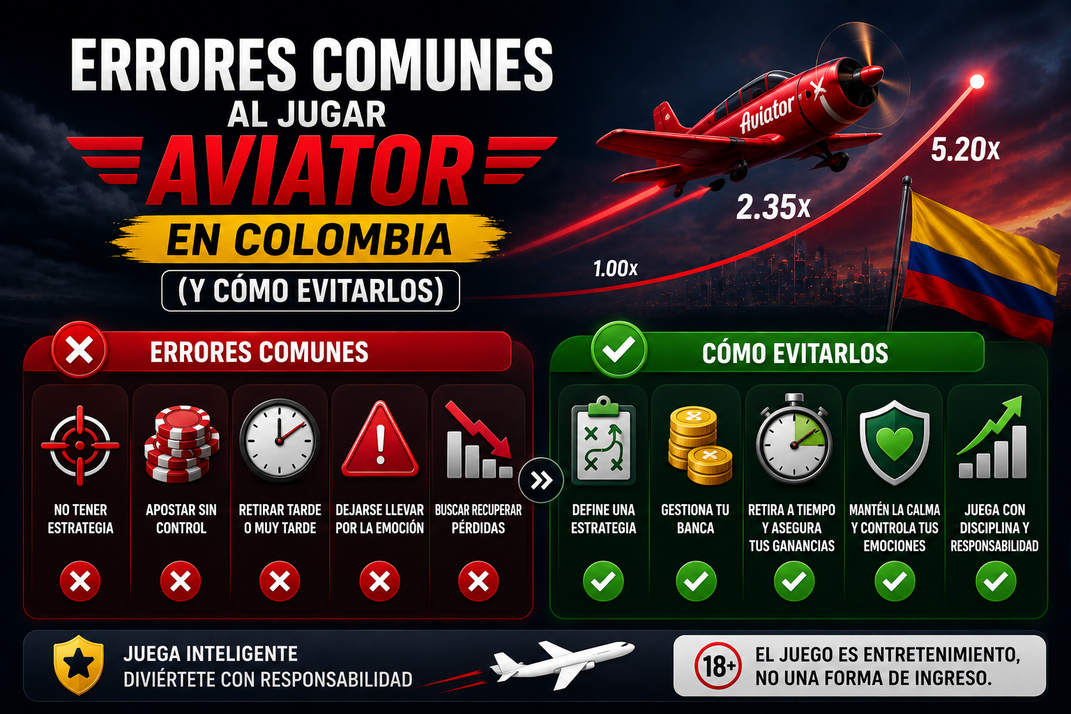 Errores comunes al jugar Aviator en Colombia