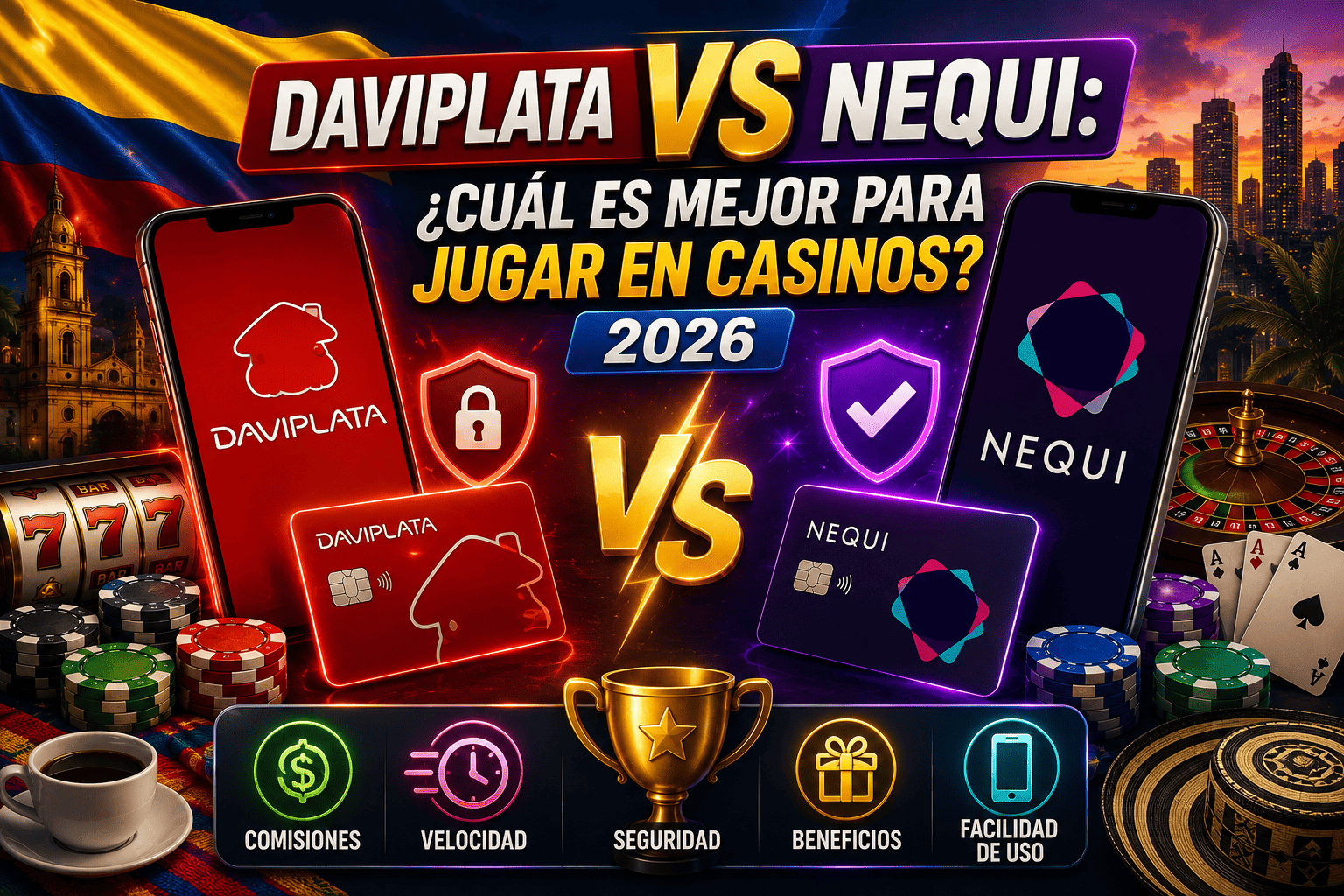 Daviplata vs Nequi - comparativa de billeteras digitales para casinos en Colombia 2026