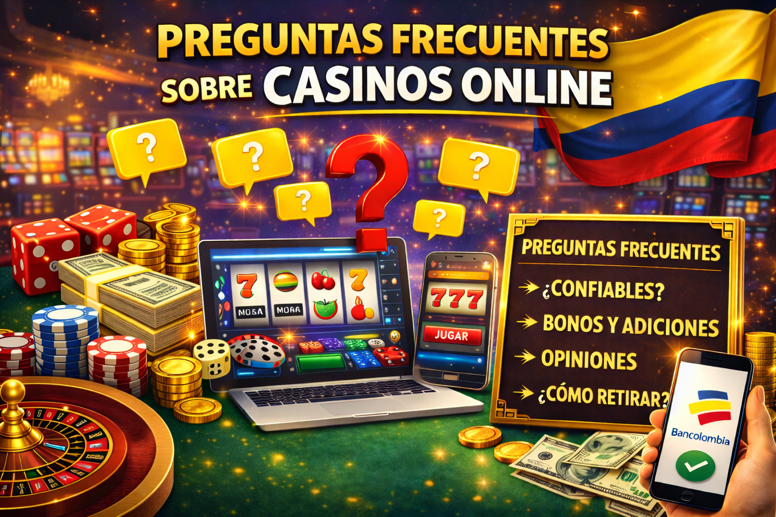 Preguntas frecuentes sobre casinos online en Colombia