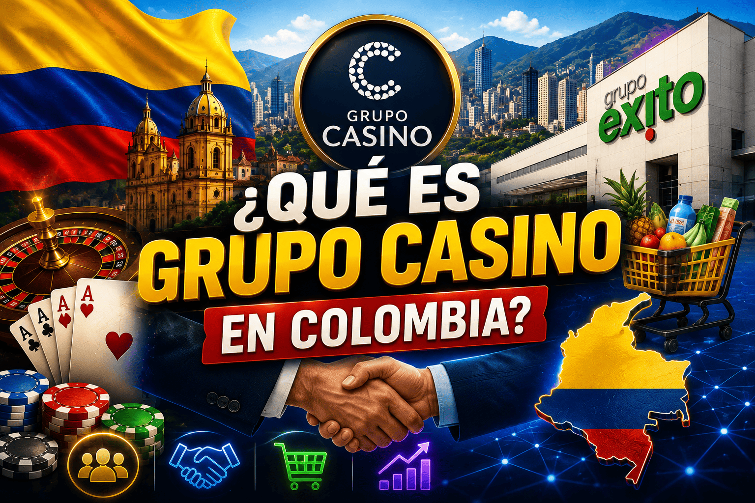 Grupo Casino Colombia: historia, relación con Éxito y diferencia con casinos online