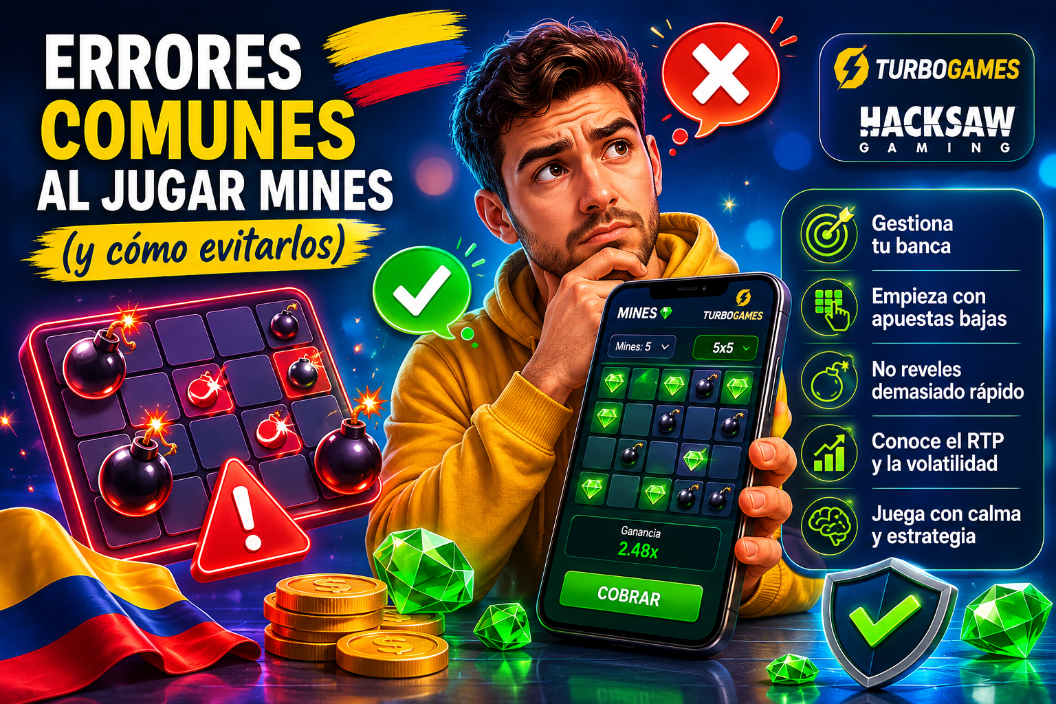 Errores comunes al jugar Mines en Colombia