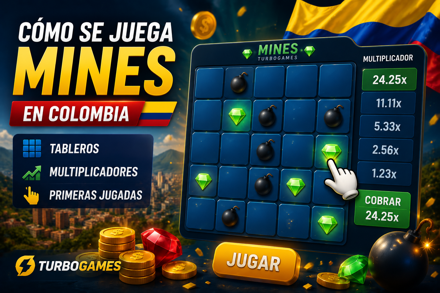 Cómo se juega Mines en Colombia - Guía para principiantes