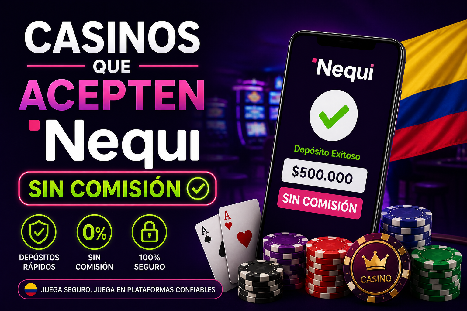 Casinos que acepten Nequi sin comisión