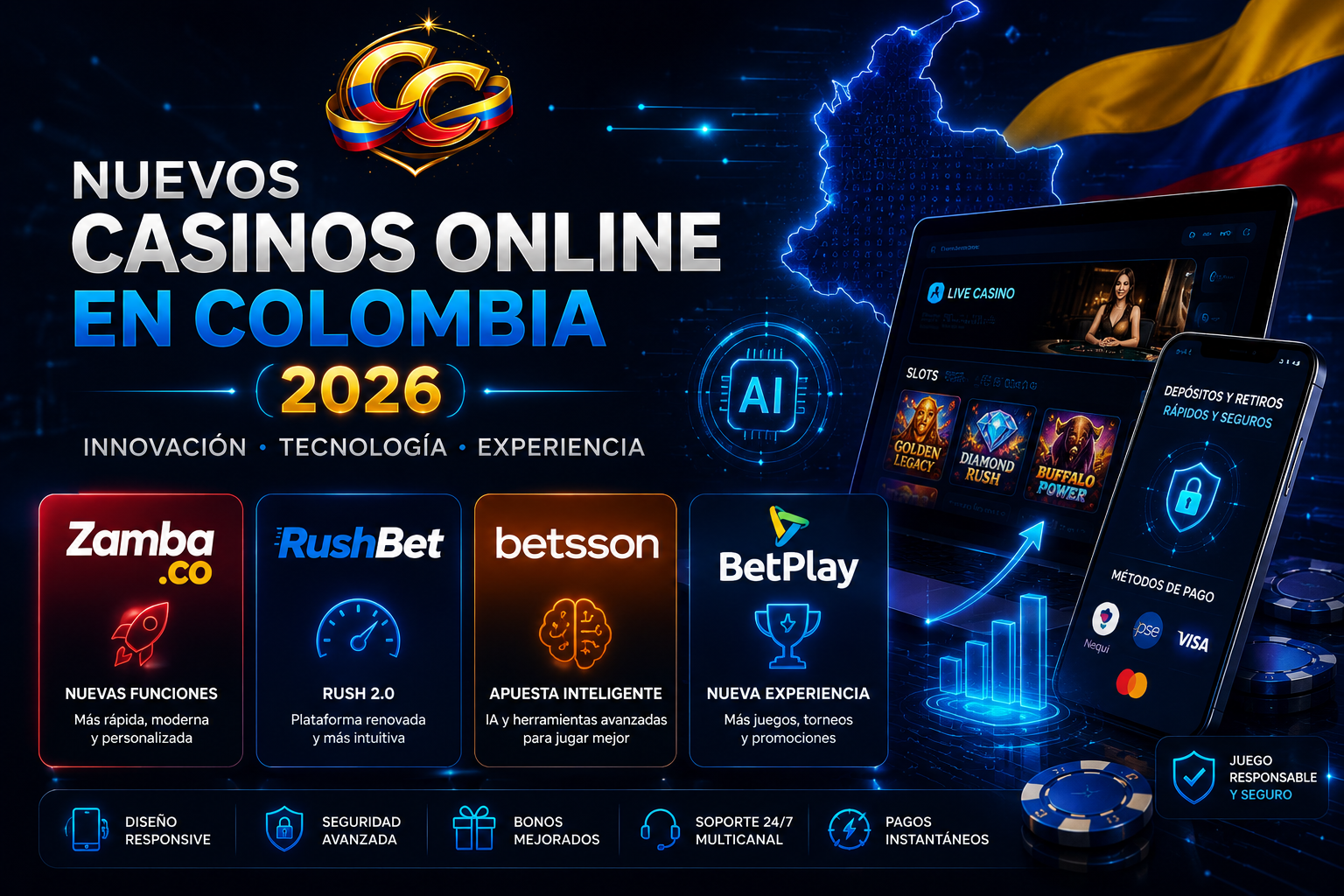 Nuevos casinos online en Colombia 2026