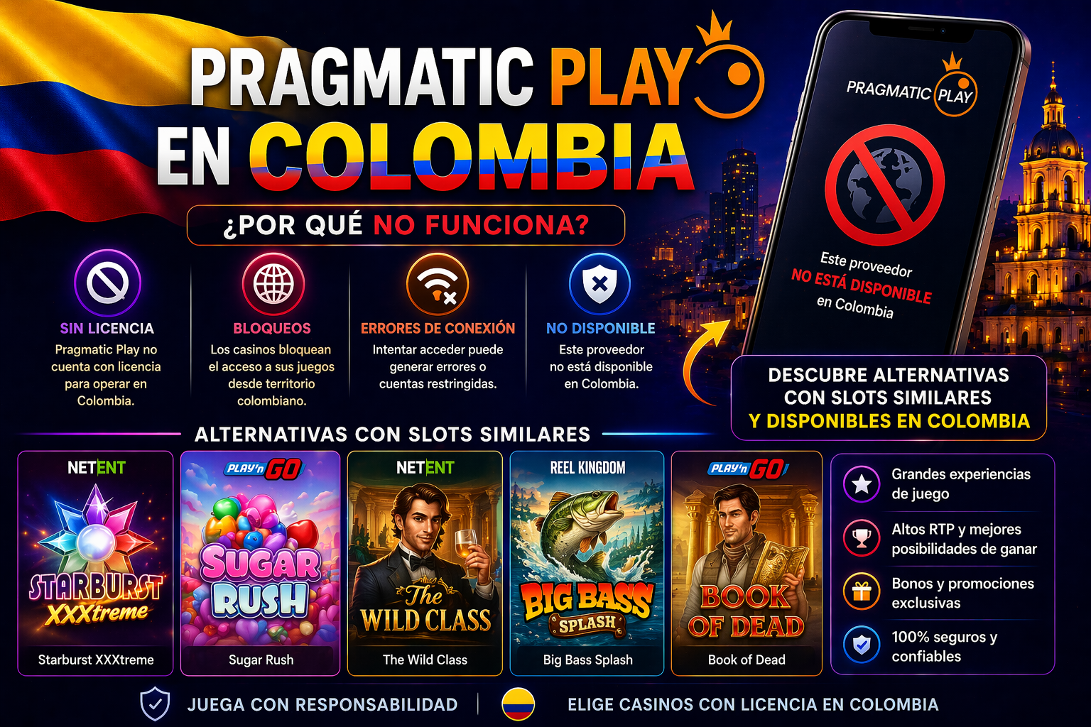 Pragmatic Play en Colombia - Por qué no funciona