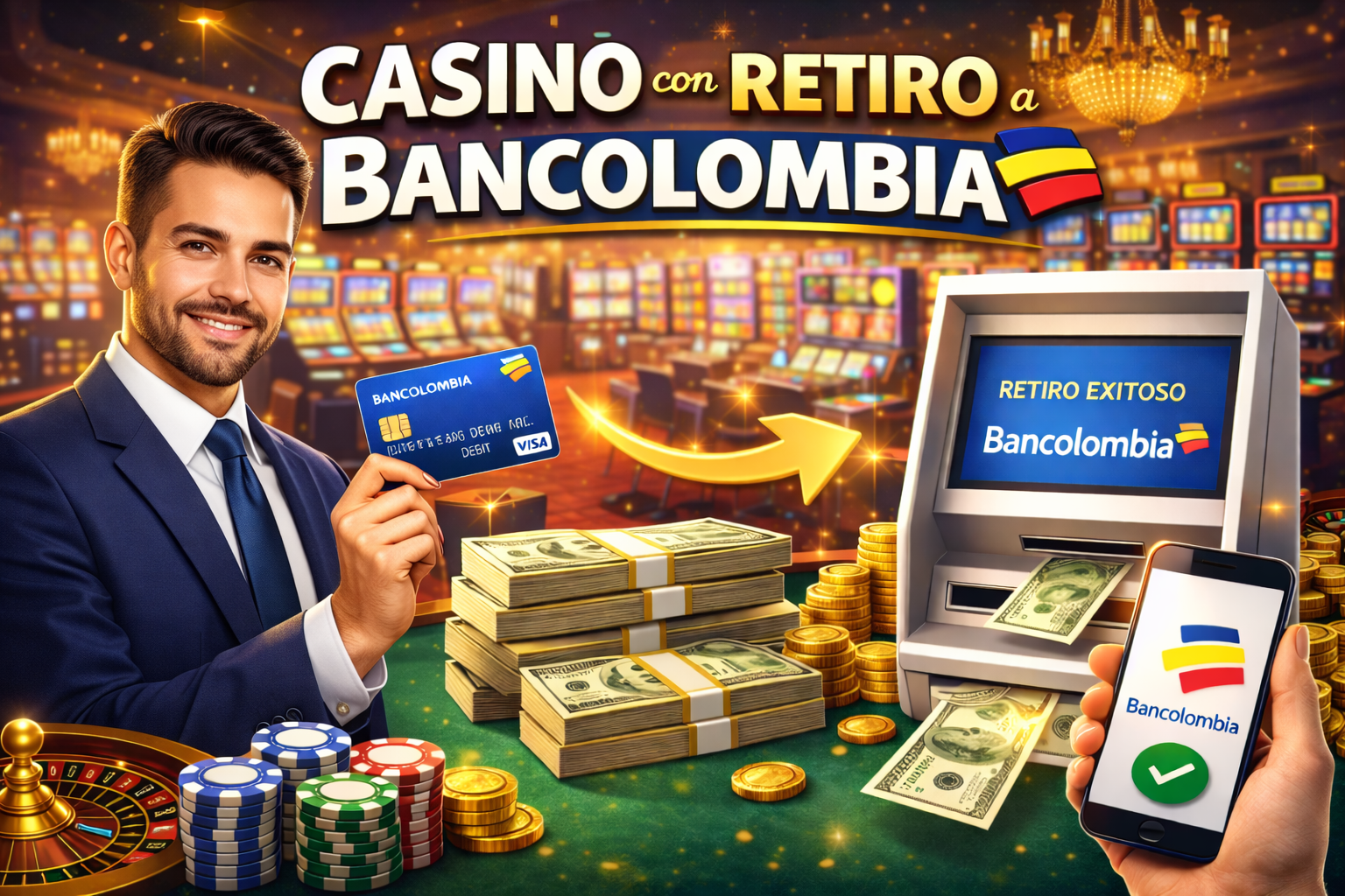 Casino con retiro a Bancolombia - Transferencias bancarias