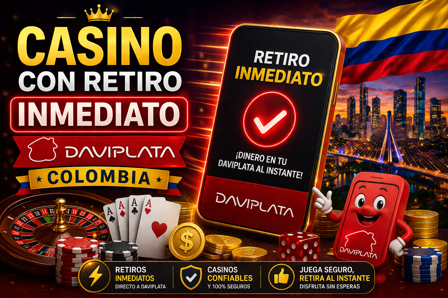 Casino con retiro inmediato Colombia Daviplata